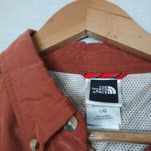 The North Face Mens Large Modal Vented Long Sleeve Hiking Shirt Rust